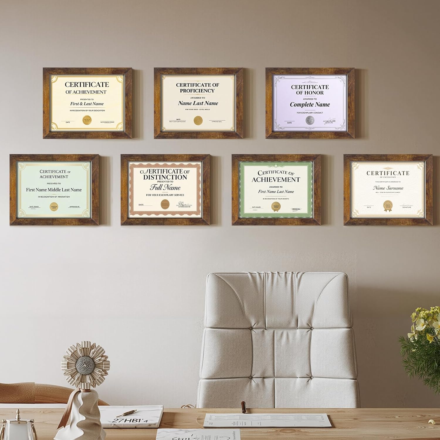 Certifications wall at Dr Prabhakar S. Singh-Kamla Clinic